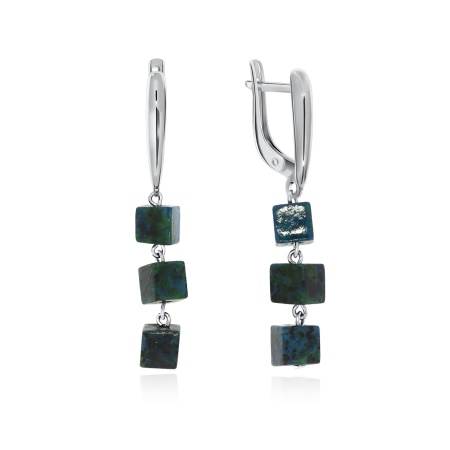 Купить оптом серьги из серебра с хризоколлаами 2340551705 от Krasnoe