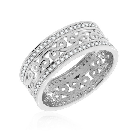 Купить оптом кольцо из серебра с фианитами 1340201361л-190 от Krasnoe