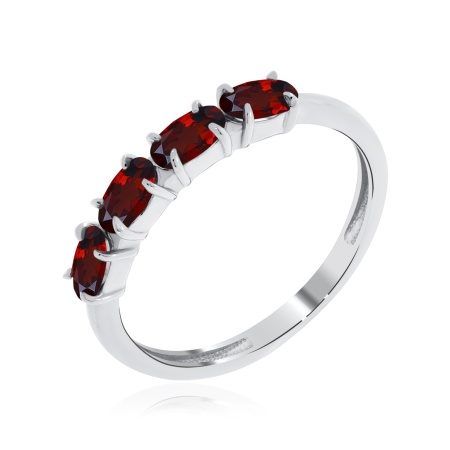 Купить оптом кольцо из серебра с гранатами 1340151164 от Krasnoe