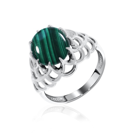 Купить оптом кольцо из серебра с малахитом 1340381541 от Krasnoe
