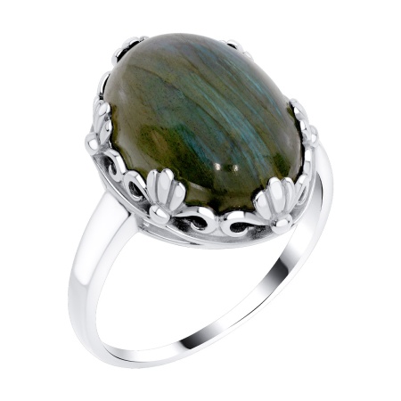 Купить оптом кольцо из серебра с лабрадоритом 1340Л05729 от Krasnoe