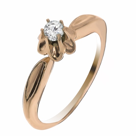 Купить оптом кольцо из серебра с фианитом 1F027535 от Krasnoe