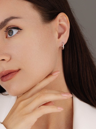 Купить оптом серьги из серебра без вставок 2340405181 от Krasnoe