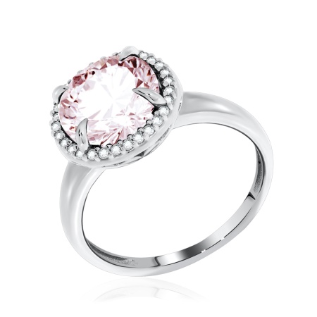 Купить оптом кольцо из серебра с кварцем и фианитами 1340100888л-30 от Krasnoe