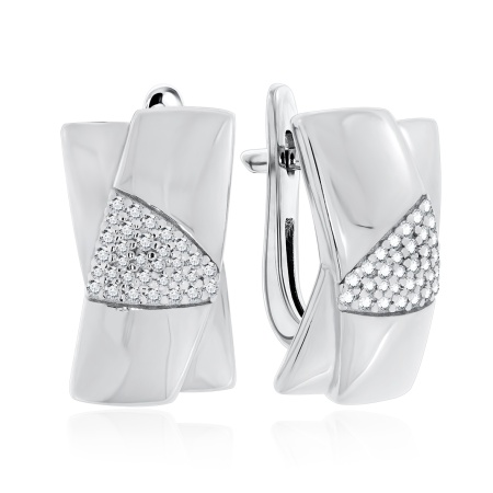 Купить оптом серьги из серебра с фианитами 2340201131л от Krasnoe