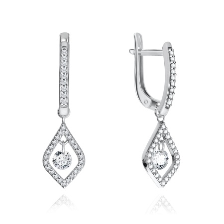 Купить оптом серьги из серебра с фианитами 2340200771л от Krasnoe