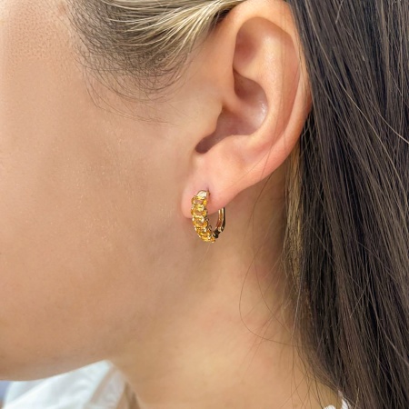 Купить оптом серьги из серебра с цитринами 2320111724 от Krasnoe