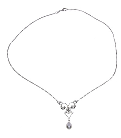 Купить оптом колье из серебра с жемчугом 3887032561л-40-2 от Krasnoe
