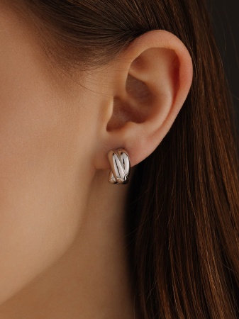 Купить оптом серьги из серебра без вставок 2340400594 от Krasnoe