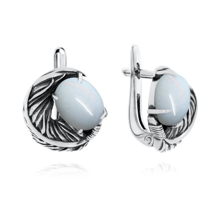 Купить оптом серьги из серебра с лунным камнем 2310931601 от Krasnoe