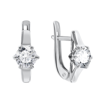 Купить оптом серьги из серебра с фианитами 2340200262 от Krasnoe