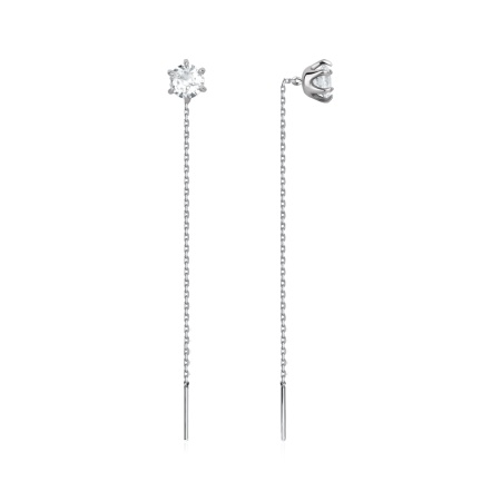 Купить оптом серьги из серебра с фианитами 2340205362 от Krasnoe