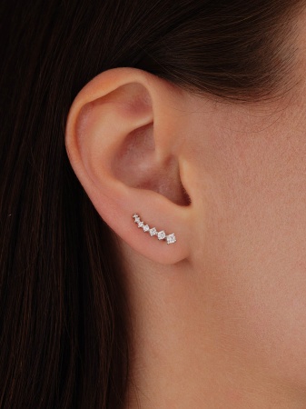 Купить оптом серьги из серебра с фианитами 2340202051 от Krasnoe