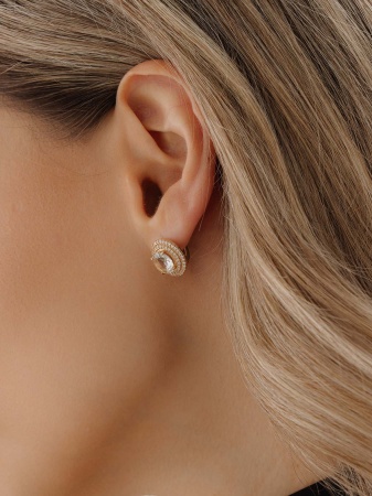 Купить оптом серьги из серебра с празиолитами и фианитами 2320911561л от Krasnoe