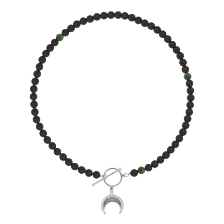 Купить оптом бусы из серебра с рубин-цоизитами 8340591848-50 от Krasnoe