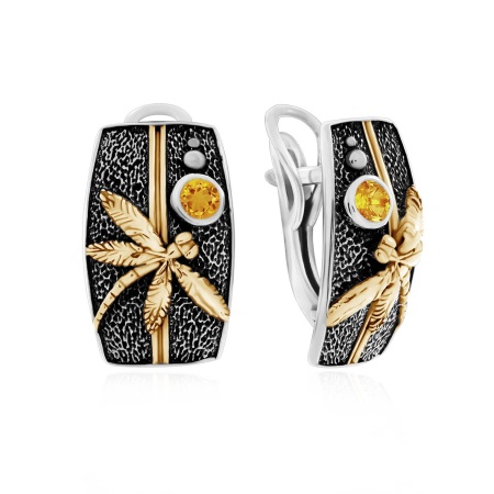 Купить оптом серьги из серебра с кварцем 2317181765-50 от Krasnoe