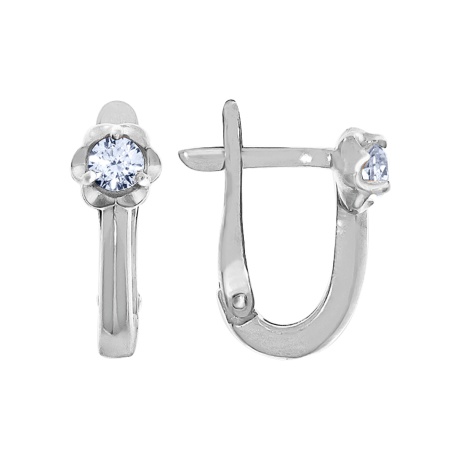 Оптом серьги из серебра с фианитами 2R026999 цена от Krasnoe Купить оптом серьги из серебра с фианитами 2R026999 от Krasnoe