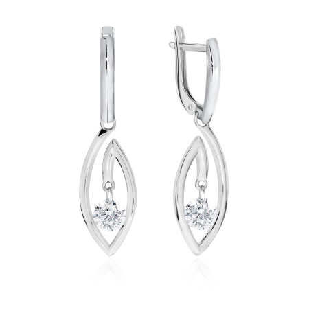 Купить оптом серьги из серебра с фианитами 2340201328 от Krasnoe