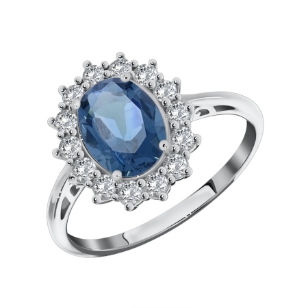 Купить оптом кольцо из серебра со шпинелью и фианитами 1340210189л-76 от Krasnoe