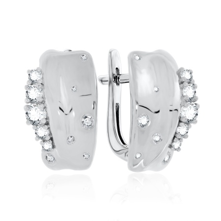 Купить оптом серьги из серебра с фианитами 2340201158 от Krasnoe