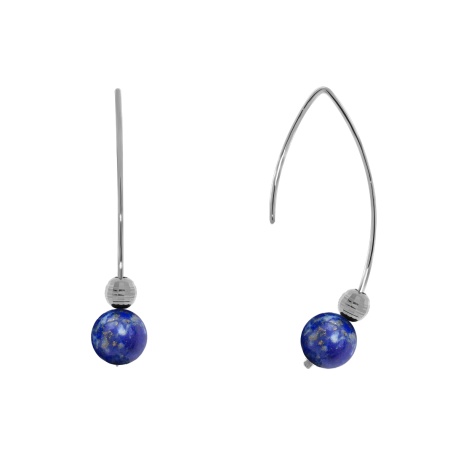 Купить оптом серьги из серебра с лазуритами 2340471077-1 от Krasnoe