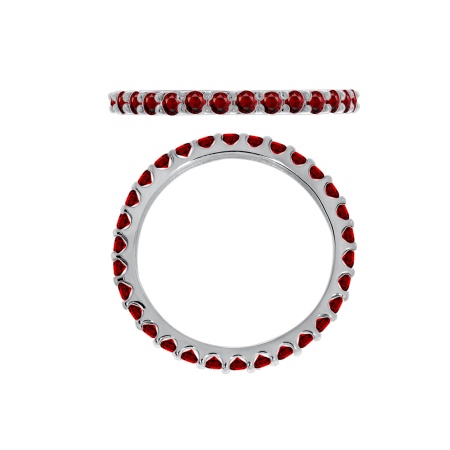 Купить оптом кольцо из серебра с гранатами 1340151315-175 от Krasnoe