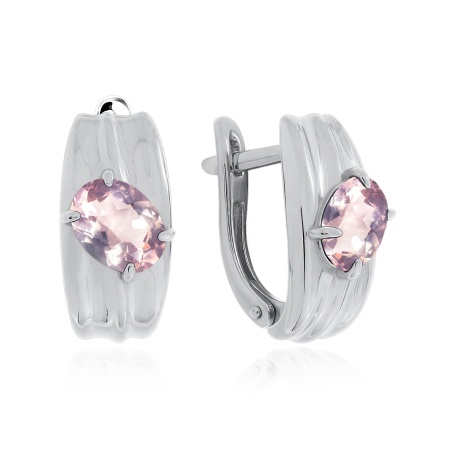 Купить оптом серьги из серебра с кварцем 2340101671-30 от Krasnoe