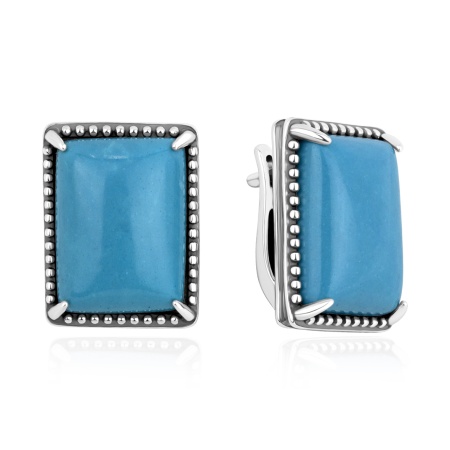 Купить оптом серьги из серебра с бирюзой 2310315994 от Krasnoe