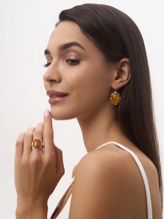 Купить оптом серьги из серебра с агатами 2340395064-50 от Krasnoe