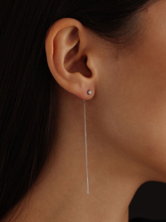 Купить оптом серьги из серебра с фианитами Ц340200325-1 от Krasnoe