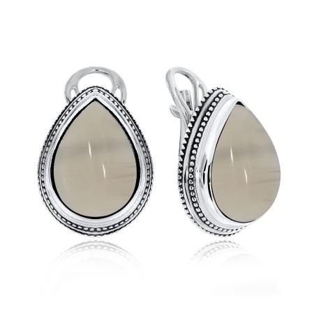 Купить оптом серьги из серебра с агатами 2310390977-21 от Krasnoe