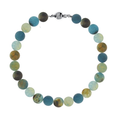 Купить оптом браслет из серебра с агатами 4340396087-19 от Krasnoe