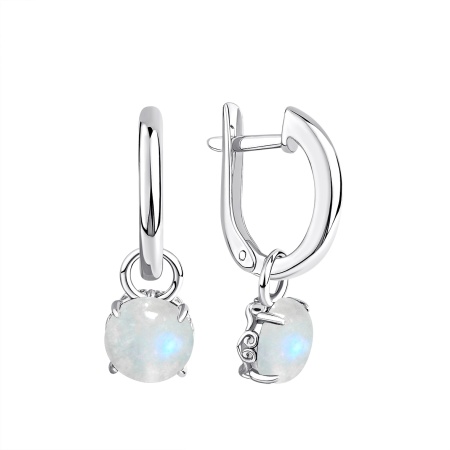 Купить оптом серьги из серебра с лунным камнем 2340931791 от Krasnoe