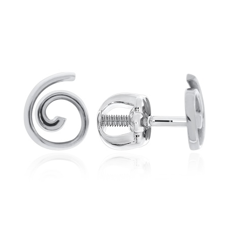 Купить оптом пусеты из серебра без вставок 2340402139 от Krasnoe