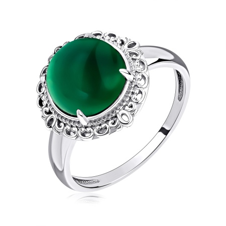 Купить оптом кольцо из серебра с агатом 1340391994-60 от Krasnoe