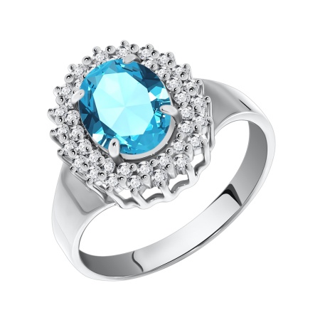 Купить оптом кольцо из серебра со шпинелью и фианитами 1340840145л-73 от Krasnoe