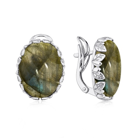 Купить оптом серьги из серебра с лабрадоритами 2340Л01855 от Krasnoe