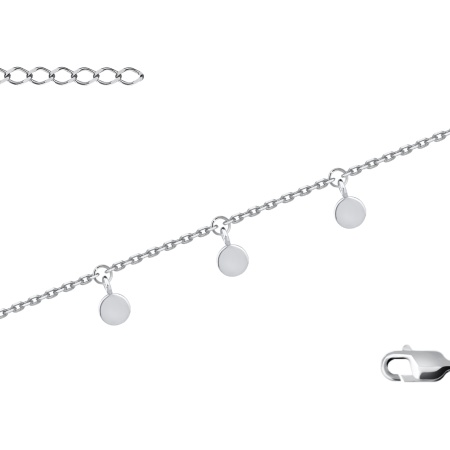 Купить оптом браслет из серебра без вставок 4340405263-9-17 от Krasnoe