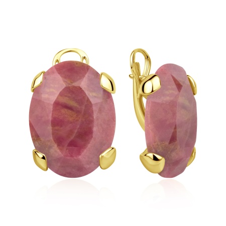 Купить оптом серьги из серебра с родонитами 2318456551 от Krasnoe