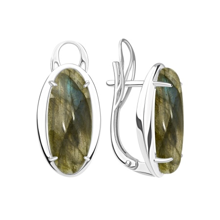 Купить оптом серьги из серебра с лабрадоритами 2340Л01974 от Krasnoe