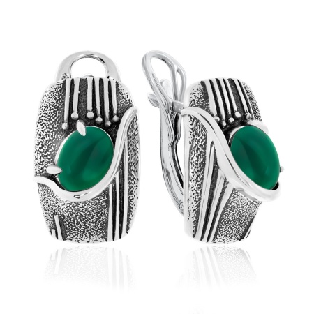 Купить оптом серьги из серебра с агатами 2310392393-60 от Krasnoe