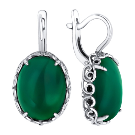 Купить оптом серьги из серебра с агатами 2340395712-60 от Krasnoe