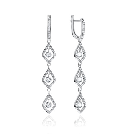 Купить оптом серьги из серебра с фианитами 2340200770л от Krasnoe