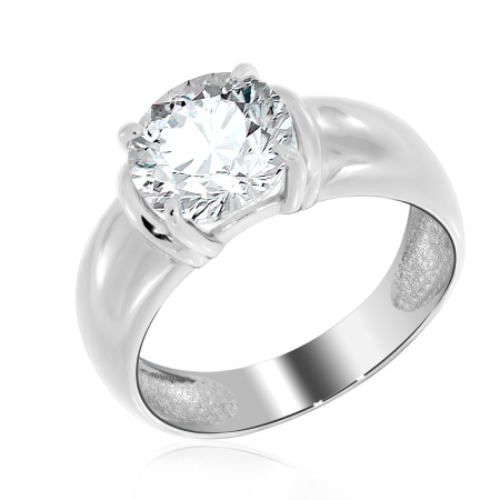 Купить оптом кольцо из серебра с фианитами 1340201117 от Krasnoe