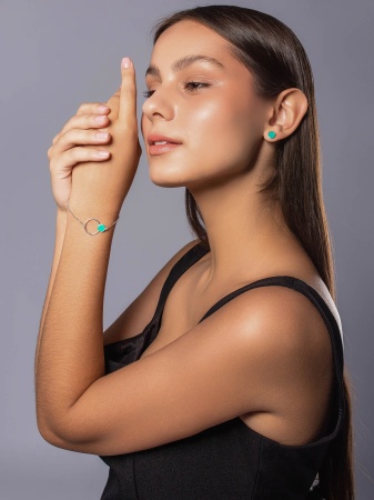 Купить оптом пусеты из серебра с эмалью 2364405651-70 от Krasnoe