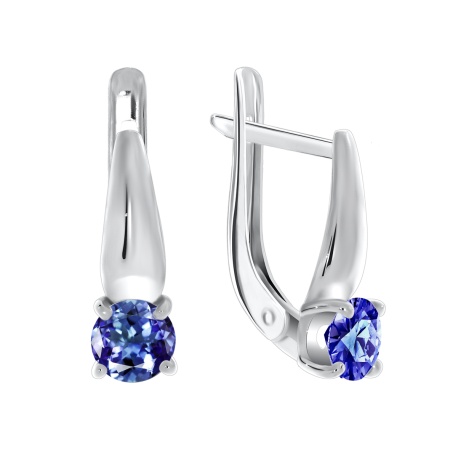 Купить оптом серьги из серебра со шпинелью 2340210257-74 от Krasnoe