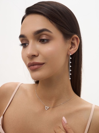 Купить оптом серьги из серебра с фианитами 2340202240-13 от Krasnoe