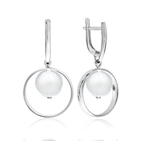 Купить оптом серьги из серебра с хрусталём 2340521026-1 от Krasnoe