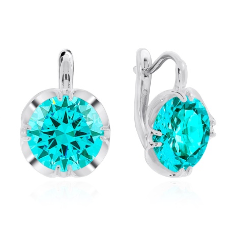 Купить оптом серьги из серебра с кварцем 2340181495-78 от Krasnoe