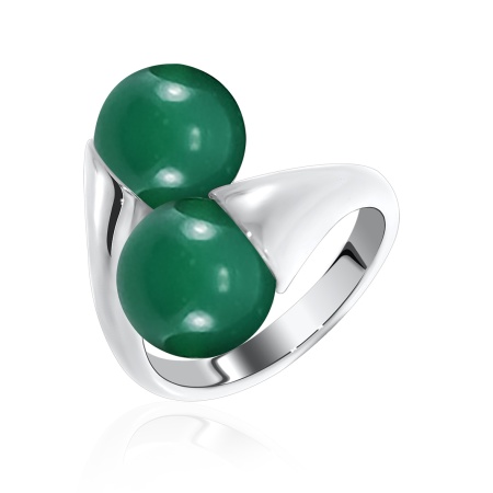 Купить оптом кольцо из серебра с агатами 1340390868-60 от Krasnoe